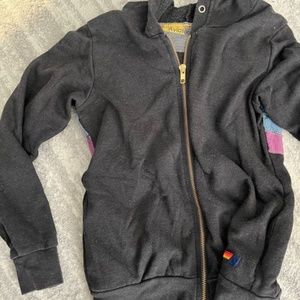GIRLS SIZE 12 AVIATOR NATION HOODED SWEATSHIRT